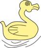 Swimming Yellow Duck Clip Art